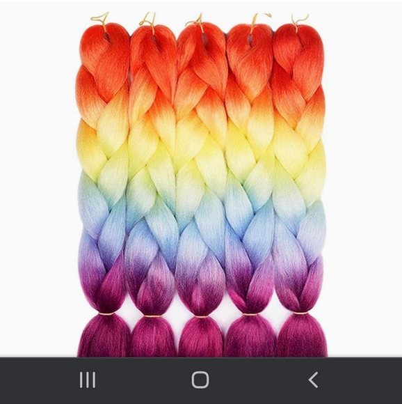 24 inch rainbow hair braiding extensions - Picture 3 of 7